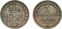 Kingdom of Prussia 3 Pfenninge 1865 A Berlin Mint Germany Kingdom of Pru... 6,60 EUR  zzgl. 10,00 EUR Versand
