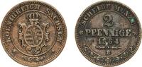 Kingdom of Saxony 2 Pfennigs 1864 B Dresden Mint Germany Kingdom of Saxo... 6,60 EUR  zzgl. 10,00 EUR Versand