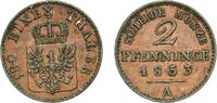 Kingdom of Prussia 2 Pfenninge 1853 A Berlin Mint Germany Kingdom of Pru... 8,80 EUR  zzgl. 10,00 EUR Versand
