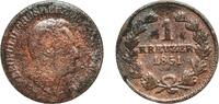 Grand Duchy of Baden 1 Kreuzer 1851 Staatliche M&uuml;nze Baden-W&uuml;rt Germany ... 4,40 EUR  zzgl. 10,00 EUR Versand