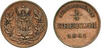 Schwarzburg-Rudolstadt &frac14; Kreuzer 1861 Munich Mint Germany Principality o... 11,00 EUR  zzgl. 10,00 EUR Versand