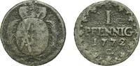 Electorate of Saxony (Albertinian Line) 1 Pfennig 1772 C Germany Elector... 8,80 EUR  zzgl. 10,00 EUR Versand