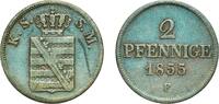 Kingdom of Saxony 2 Pfennigs 1855 F Dresden Mint Germany Kingdom of Saxo... 8,80 EUR  zzgl. 10,00 EUR Versand