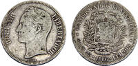 Venezuela 5 Bolívares Venezuela United States 1886 5 Bolívares -