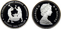 Canada 1 Dollar Canada Commonwealth Elizabeth II 1988 1 Dollar 250th Anniversary of Saint-Maurice Ironworks -