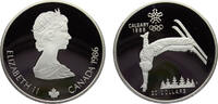 Canada 20 Dollars Canada Commonwealth Elizabeth II 1986 20 Dollars 1988 Winter Olympics, Calgary, Free-style Skiing -