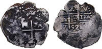 Peru 2 Reales Peru Spanish colony Carlos II 1692 L V 2 Reales Colonial Cob coinage 6.7g -