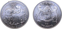 Botswana 5 Pula Botswana Republic 1981 5 Pula (Disabled persons) Silver (.925) (13000) 28.5g UNC KM 15 Schön 15 -