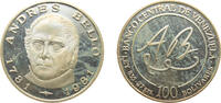 Venezuela 100 Bolívares Venezuela Fourth Republic 1981 100 Bolívares (Birth of Andres Bello) Silver (.835) VDM Metals Mint (200) 27g PF Y 57 NCV mv100bs -