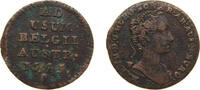 Belgium 1 Liard Belgium Austrian Netherlands Possession 1745 angelface 1 Liard / 1 Oord - Maria Theresia Copper Brussels Mint 3.7g VF KM 1 -