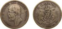 Sweden 2 Kronor Sweden Kingdom 1897 EB 2 Kronor - Oscar II Silver (.800) Stockholm Mint (206819) 15g VF KM 761 -