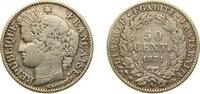 France 50 Centimes France Third Republic 1871 A 50 Centimes Silver (.835) Paris Mint (235803) 2.5g VF F 189 Gad 419 KM 834.1 Gad 419a -