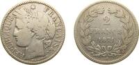 France 2 Francs France Third Republic 1871 K 2 Francs (Reverse no legend) Silver (.835) Bordeaux Mint (1255958) 10g VF F 264 Gad 529 KM 816.2 -