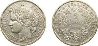 France 2 Francs France Third Republic 1881 A 2 Francs (Reverse Legend) Silver (.835) Paris Mint (1014000) 10g XF KM 817.1 Gad 530 F 265 -