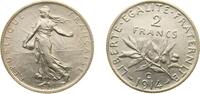 France 2 Francs France Third Republic 1914 C 2 Francs Silver (.835) Castelsarrasin Mint (461647) 10g UNC F 266 Gad 532 KM 845.1 KM 845.2 Schön 1 -
