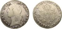 France 120 Sols France Kingdom 1768 L 1 Écu - Louis XV Silver (.917) Bayonne Mint 28.8g VF KM 512 -
