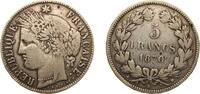 France 5 Francs France Third Republic 1871 K 5 Francs Silver (.900) Bordeaux Mint (604313) 25g VF F 332 Gad 742 KM 818.2 -