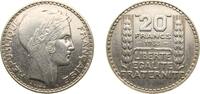 France 20 Francs France Third Republic 1933 20 Francs Silver (.680) (24447048) 20g AU F 400 F 400A Gad 852 KM 879 -