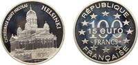 France 100 Francs France Fifth Republic 1997 100 Francs / 15 Euro (St. Nicholas Cathedral) Silver (.900) (20000) 22.2g PF KM 1176 -
