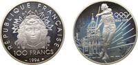 France 100 Francs France Fifth Republic 1994 100 Francs (Javelin) Silver (.925) (250000) 33.63g PF KM 1048 -