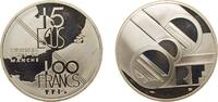 France 100 Francs France Fifth Republic 1994 15 ECUs / 100 Francs (Channel Tunnel) Silver (.900) (20000) 22.2g PF KM 1060 -