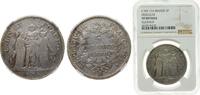 France 5 Francs France First Republic AN 11 (1802) A 5 Francs Silver (.900) Paris Mint 25g NGC VF Cleaned F 300 -