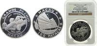 China 100 Patacas China Macau Special Territory 1988 100 Patacas (Grand Prix) Silver (.925) 28.28g NGC PF 68 KM 40 -