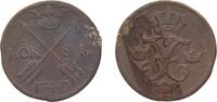 Sweden 1 Öre Silvermynt Sweden Kingdom 1740 1 Öre Silvermynt - Frederick I Copper (1920000) 12.85g VF KM 416 -