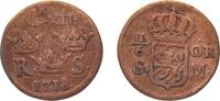 Sweden ⅙ Öre Silfwermynt Sweden Kingdom 1718 ⅙ Öre Silfwermynt - Karl XII (Type II) Copper (2027520) 3.05g VF KM 334 -