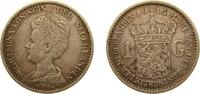 Netherlands 1 Gulden Netherlands Kingdom 1914 1 Gulden - Wilhelmina Silver (.945) Utrecht Mint (15785000) 10g VF KM 148 -