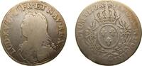 France 120 Sols France Kingdom 1728 C 1 Écu - Louis XV Silver (.917) Caen Mint (251532) 28.4g VF Dy royales 1675 GadR 321 KM 48 -