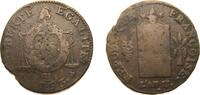France 2 Sols France First Republic 1793 H 2 Sols Copper (or bell metal) La Rochelle Mint 20.8g VF KM 621 Gad 31 -