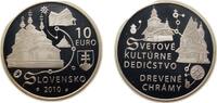 Slovakia 10 Euro Slovakia Republic 2010 10 Euro (Wooden Churches) Silver (.900) (17325) 18g PF KM 110 -