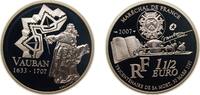 France 1½ Euro France Fifth Republic 2007 1½ Euro (Le Prestre de Vauban) Silver (.900) Paris Mint (14364) 22.2g PF KM 1462 -