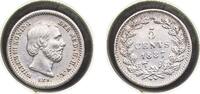 Netherlands 5 Cents Netherlands Kingdom 1887 5 Cents - Willem III Silver (.640) Utrecht Mint (100000) 0.685g AU KM 91 -