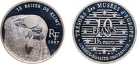 France 10 Francs France Fifth Republic 1997 10 Francs / 1½ Euro (Le Baiser de Klimt) Silver (.900) Paris Mint (15000) 22.2g PF KM 1299 -