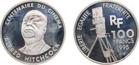 France 100 Francs France Fifth Republic 1995 100 Francs (Alfred Hitchcock) Silver (.900) Paris Mint (15000) 22.2g PF KM 1088 -