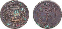 Netherlands 1 Duit Netherlands Dutch Republic Province of West Friesland 1754 Duit (Rooster) Copper 3.3g VF KM 125 CNM 2.46.98 Ver 76.7 HPM 3011 -