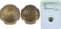 China 1 Fen China Republic of China YR29 (1940) 1 Fen/ Cent Brass (50000000) 1.6g NGC MS 63 Y 357 -