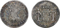 Guatemala ½ Real Guatemala Spanish colony 1785 NG M ½ Real - Carlos III Silver (.903) Guatemala City Mint 1.64g VF KM 32 -