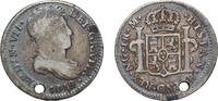 Guatemala 1 Real Guatemala Spanish colony 1819 NG M 1 Real - Fernando VII Silver (.896) Guatemala City Mint 3.26g VF Holed KM 66 -