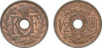 French Indochina ½ Cent French Indochina 1939 ½ Cent Bronce (17305000) 4.22g UNC KM 20 -
