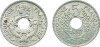 French Indochina 5 Cents French Indochina 1938 5 Cents (Nickel silver) Nickel (50569000) 4.07g UNC KM 18.1a Schön 17a Lec 120 Lec 121 -