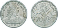 French Indochina 20 Cents French Indochina French colony 1941 S 20 Cents (Non-Magnetic) Copper-nickel (25000000) 5.93g UNC KM 23a -