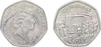 Isle of Man 50 Pence Isle of Man British dependency 1987 PM 50 Pence - Elizabeth II (Christmas) Copper-nickel 13.52g UNC KM 190 Schön 242 -