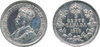 Canada 5 Cents Canada Commonwealth 1916 5 Cents - George V (with DEI GRATIA) Silver (.925) Ottawa Mint (2481675) 1.17g AU Cleaned KM 22 Schön 2 -