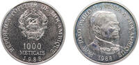 Mozambique 1000 Meticais Mozambique People's Republic 1988 1000 Meticais (Visit of Pope John Paul II) Cuproníquel (80000) 28.47g UNC KM 109 -