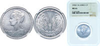 French West Africa 2 Francs French West Africa 1948 2 Francs Aluminium (12665000) 2.24g NGC MS 65 KM 4 Schön 4 -