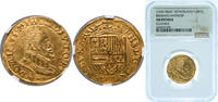 ½ Gold Real 1555-1598 Antwerp Mint Low countries feudal Duchy of Brabant Spanish Netherlands possession 1555-1598 ½ NGC AU