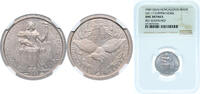 New Caledonia 1 Franc New Caledonia 1949 1 Franc (Essai) Nickel brass (4000000) 5.25g NGC UNC KM E8 Lec 35 -